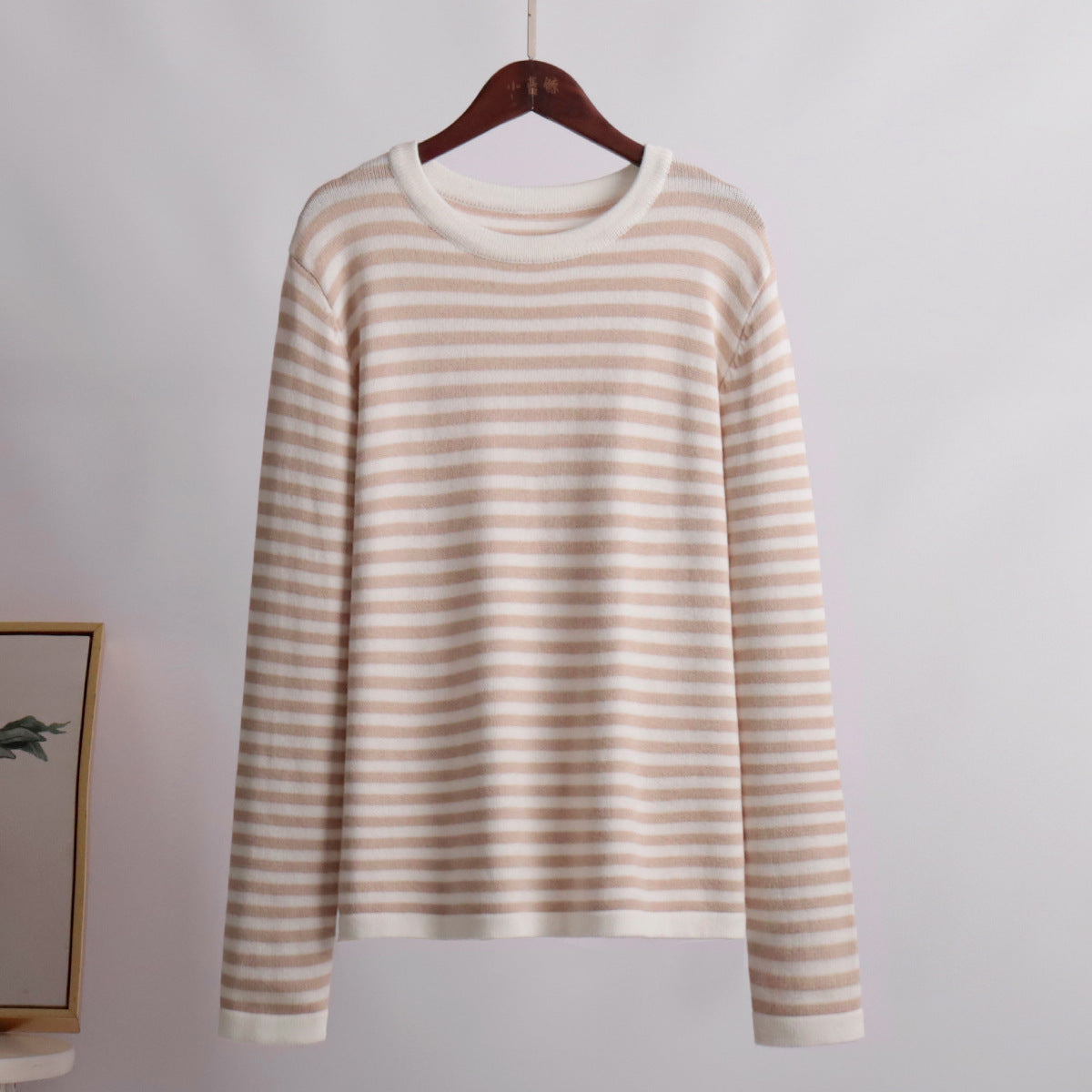Women's Striped Casual Cotton-Blend Sweater