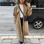 Elegant Trench Coat with Quality Craftsmanship and Loose Cut