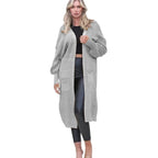 Women's Hooded Coat with Deep Pockets and Casual Fit