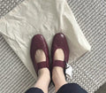 Women's Ballet Flats with Flexible Strap Design and Comfortable Insole