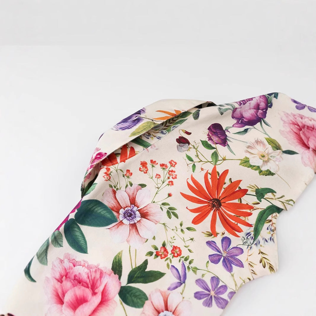 Women's Floral Pattern Blouse with Modern Cut