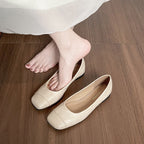 Women's Ballet Flats with Elegant Pleated Design and Comfortable Insole