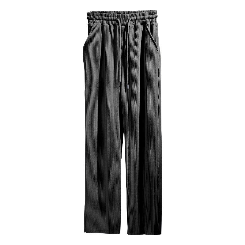 Women's Elegant Relaxed Fit Pants with Elastic Waist