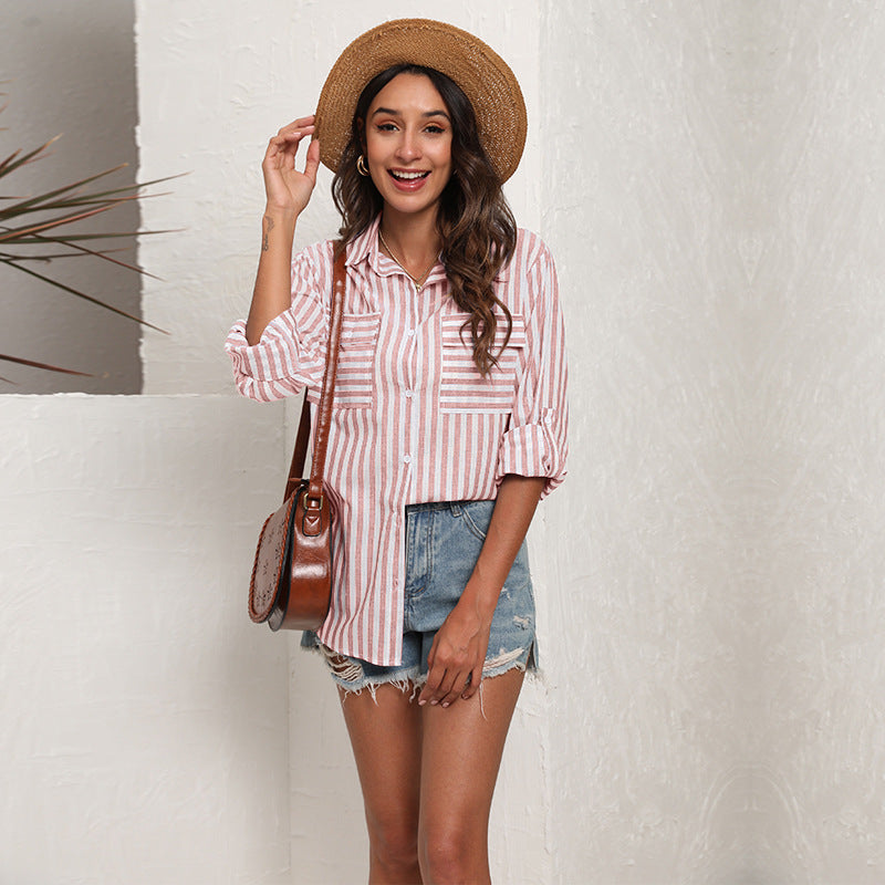 Women's Striped Oversized Shirt