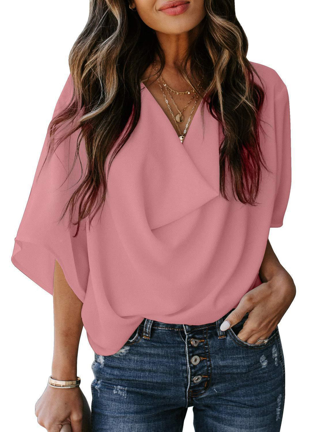 Women's Boat Neck Blouse with Casual Fit