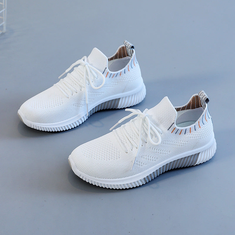 Women's Breathable Casual Sneakers with Elastic Entry and Non-Slip Sole