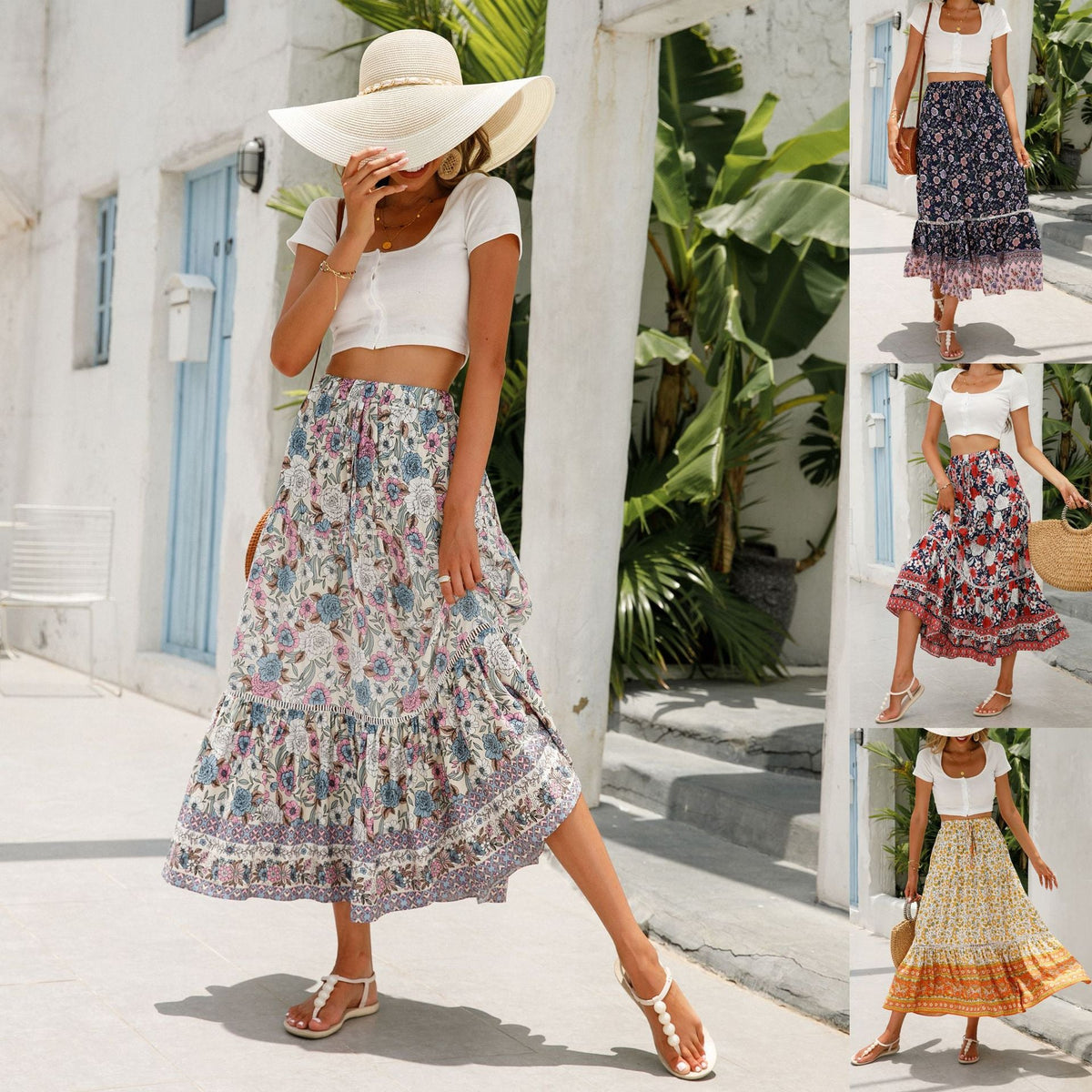 Women's Floral Maxi Skirt