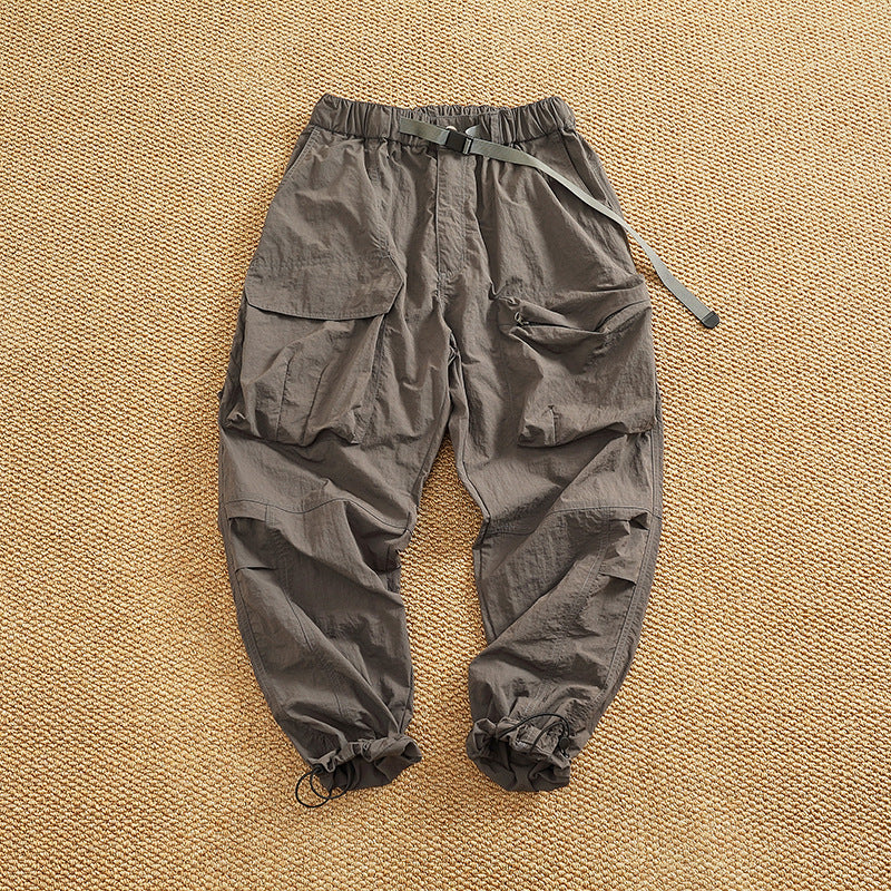 Women's Cargo Pants with Elastic Waistband and Multifunctional Pockets