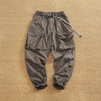 Women's Cargo Pants with Elastic Waistband and Multifunctional Pockets