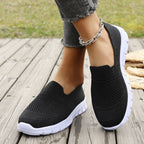 Women's Breathable Slip-On Sneakers with Elastic Insert