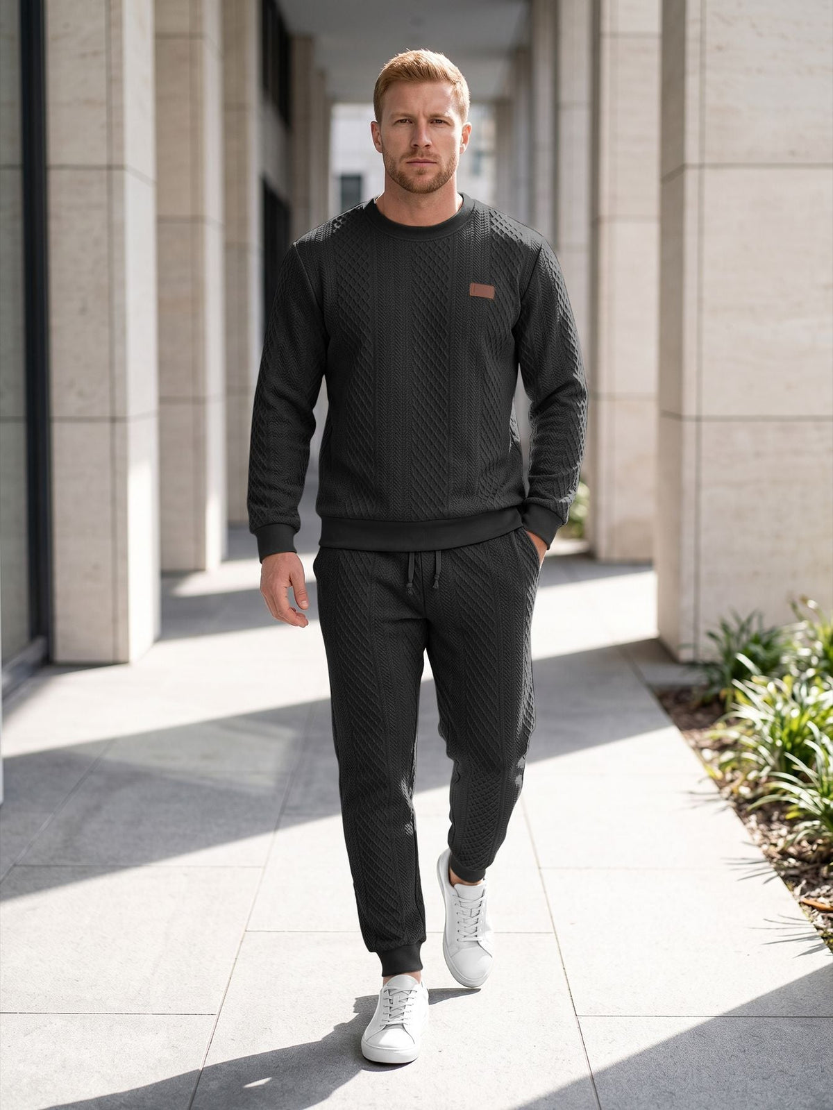Men's Structured Knit Tracksuit