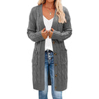 Chunky Knit Cardigan with Buttons and Pockets