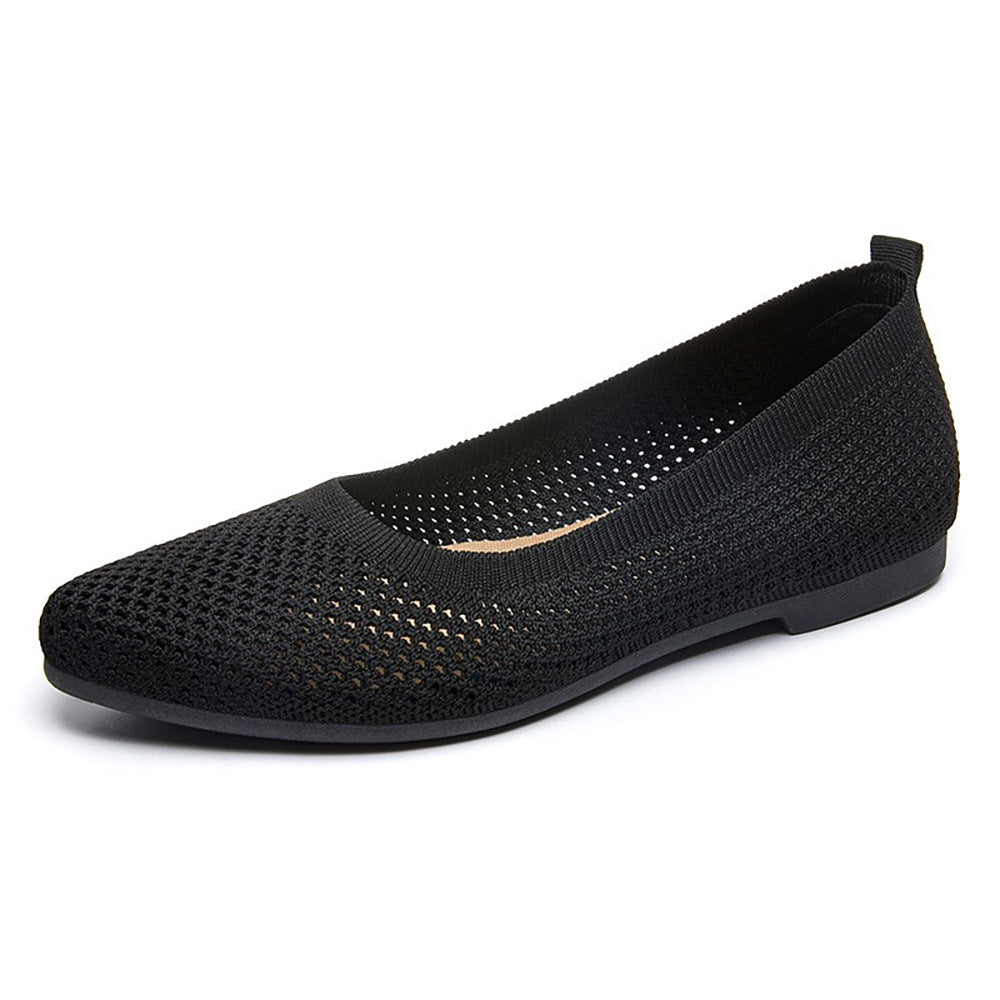 Women's Knit Ballerina Flats with Flexible Footbed