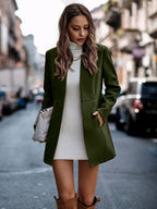 Elegant Women's Long Blazer with Pockets