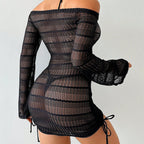 Women's Swim Dress with Sheer Inserts