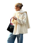 Women's Elegant Oversized Jacket with Voluminous Collar