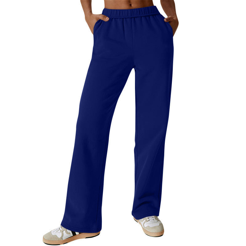 Women's Casual Trousers with Comfortable Fit and Side Pockets
