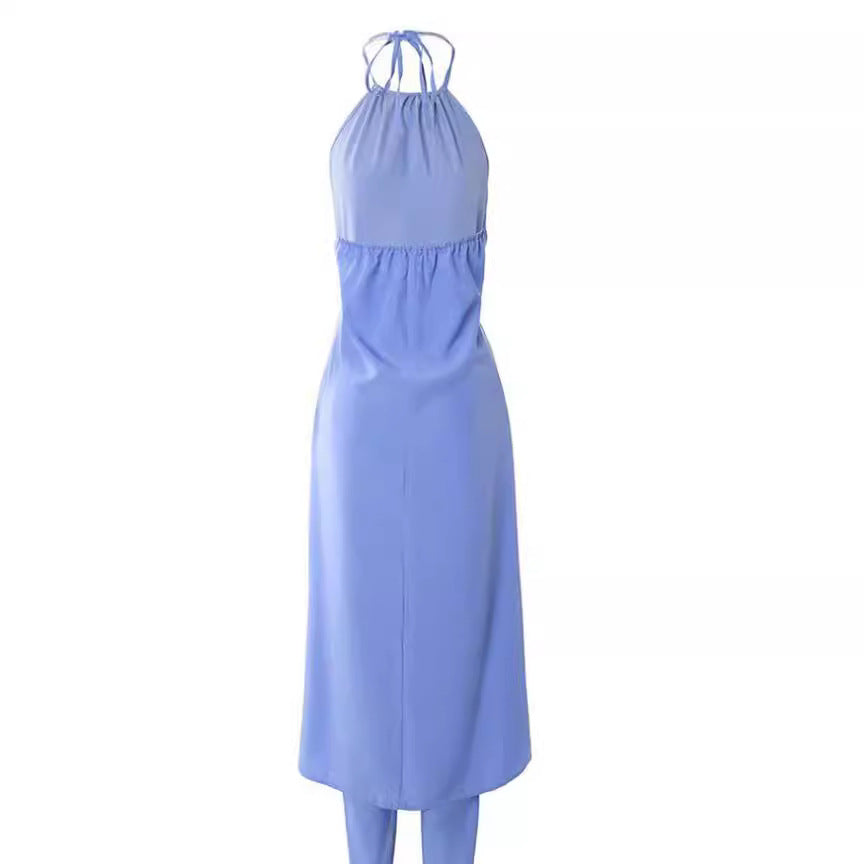 Women's Elegant Two-Piece Set with Tailored Long Cardigan and Slim Pants