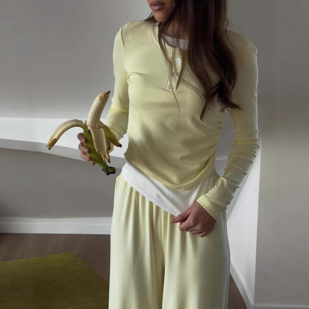 Women's Cozy Leisure Set with Sporty Design