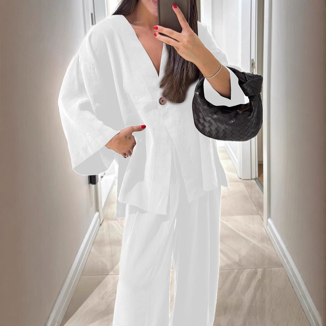 Women's Casual Linen Pantsuit