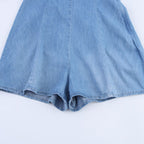 Women's Slim-Fit Denim Jumpsuit with Adjustable Straps