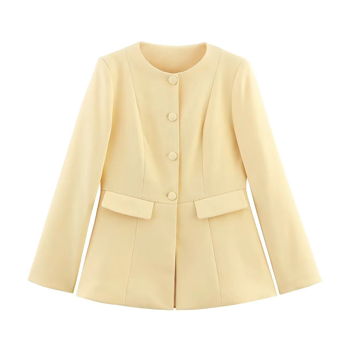Women's Elegant Short Blazer with Tailored Fit and Button Details
