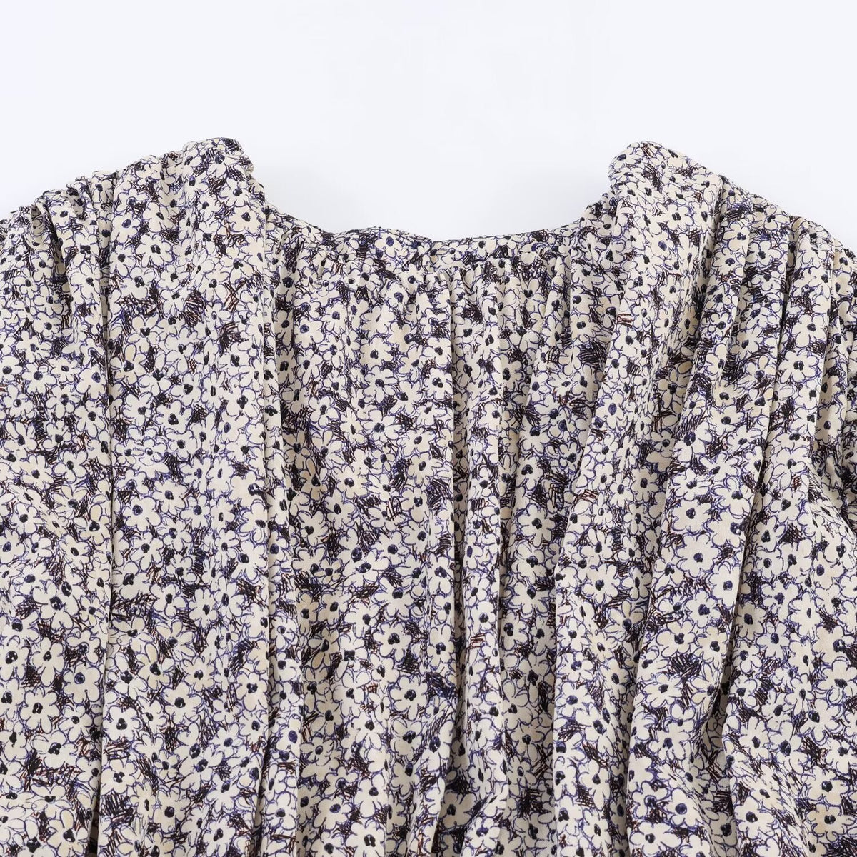 Women's Floral Dress with Ruffles and Elastic Waist
