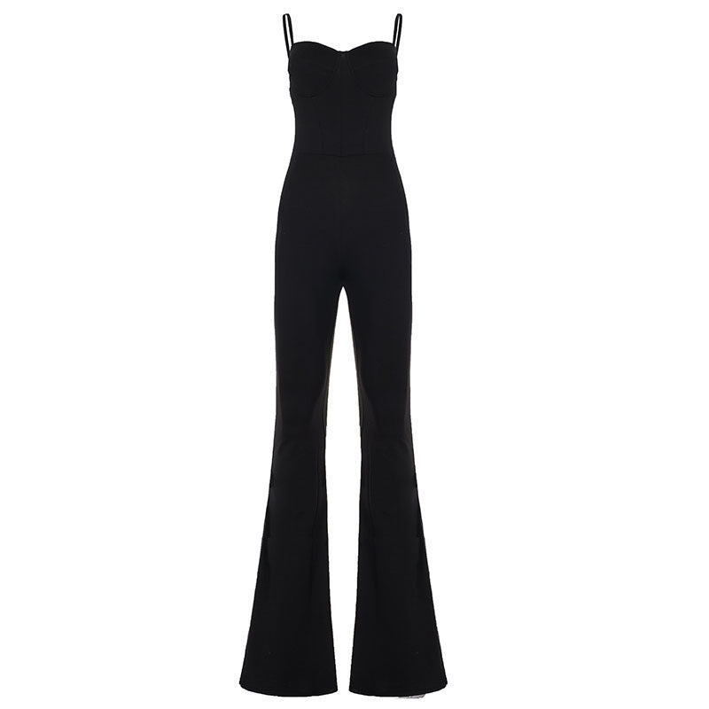 Elegant Jumpsuit with Refined Cut and Wide Leg