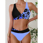 Women's Swim Set with Shiny Floral Pattern