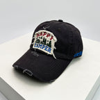 Men's Distressed Embroidered Camping Cap