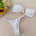 Women's Bandeau Bikini with Elegant Jewelry Detail
