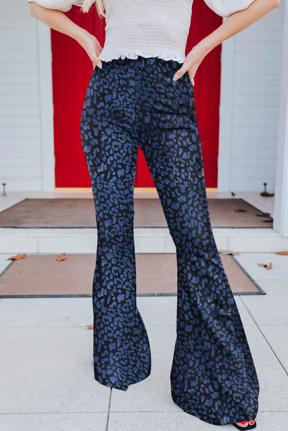 Women's Elegant Snake Print Flare Pants