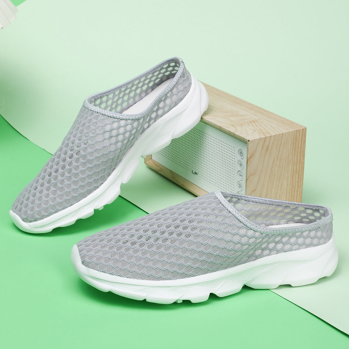 Women's Breathable Slip-On Sports Shoes with Flexible Mesh Design