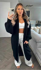 Women's Casual Knit Coat with Deep Pockets