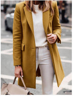 Women's Elegant, Tailored Coat in High-Quality Fabric