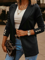 Elegant Blazer with Glamorous Buttons and Tailored Fit