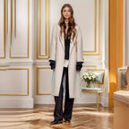 Elegant Wide-Cut Overcoat with Belt