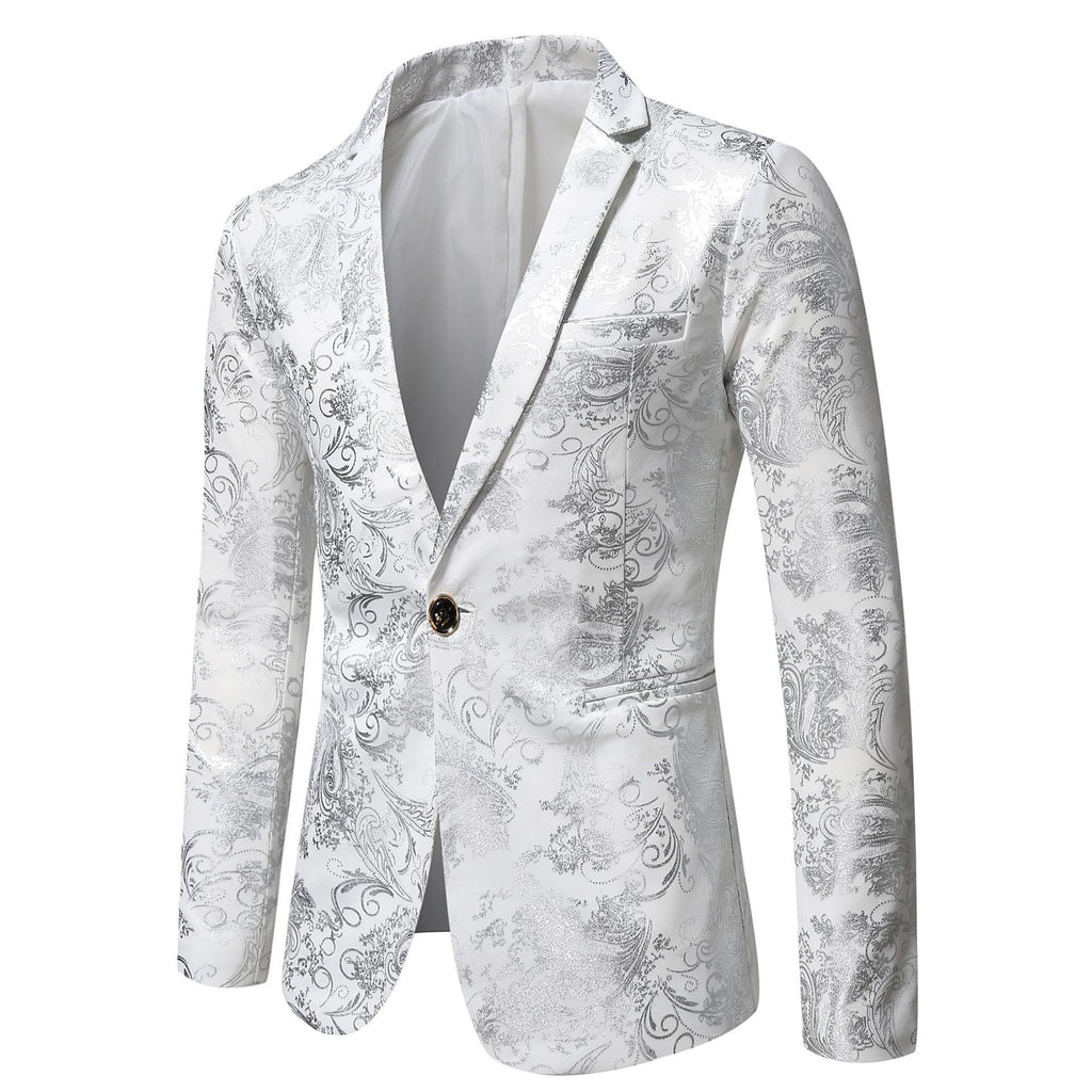 Elegant Blazer with 3D Floral Design