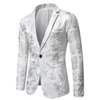Elegant Blazer with 3D Floral Design