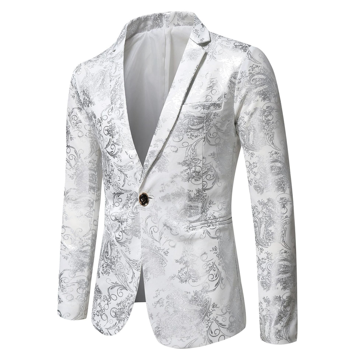 Elegant Blazer with 3D Floral Design