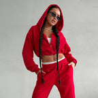 Women's Cropped Sport Jacket and Jogger Set