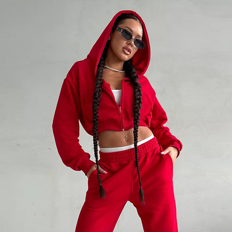 Women's Cropped Sport Jacket and Jogger Set