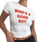 Women's Crop T-Shirt with Creative Print
