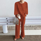 Casual Lounge Set with Side Slits