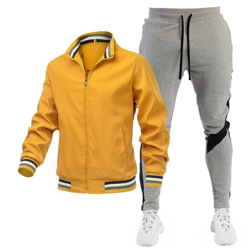 Men's Sporty Track Jacket and Jogging Pants Set