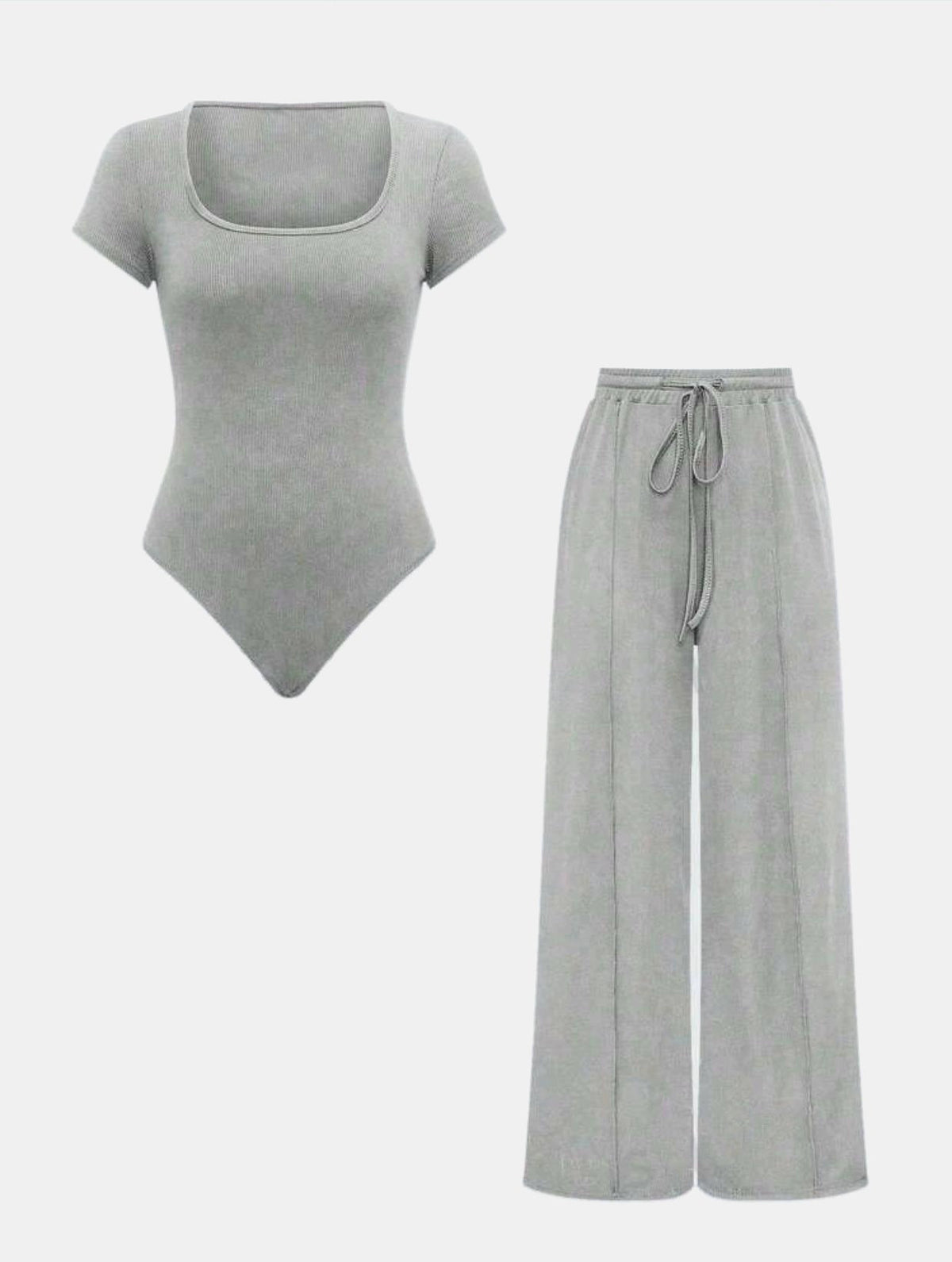 Casual Short-Sleeve Wide-Leg Jumpsuit