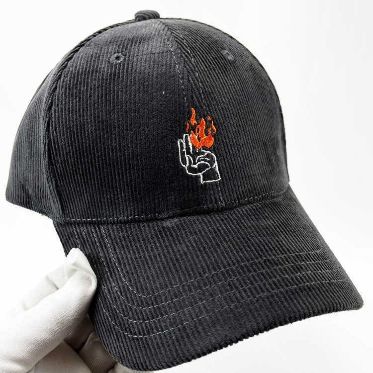 Corduroy Graphic Baseball Cap