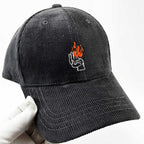Corduroy Graphic Baseball Cap