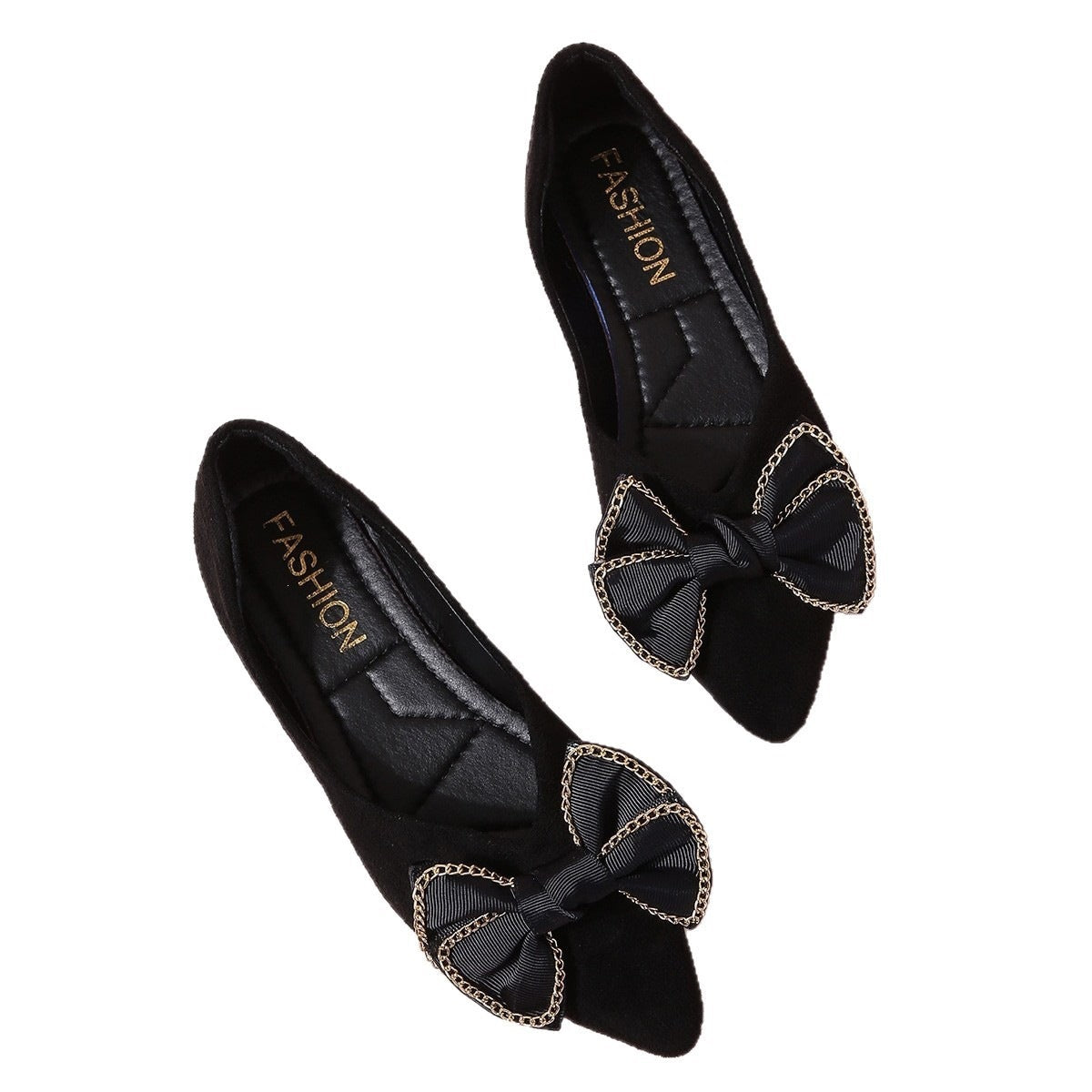 Women's Ballet Flats with Elegant Bow Design