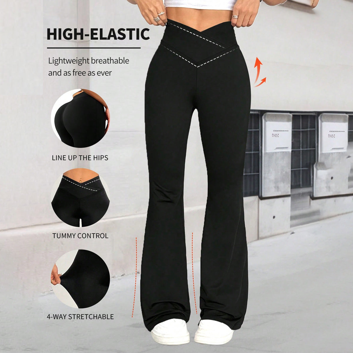 Women's High-Waisted Yoga Leggings with Tummy Control